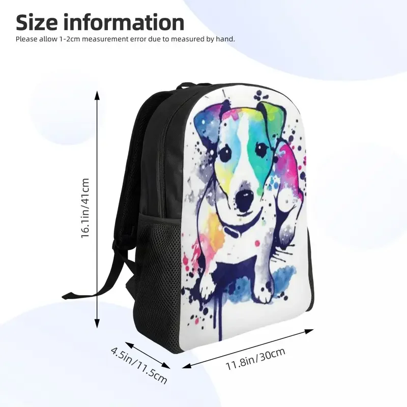 Mochilas personalizadas con diseño de perro para hombre y mujer, morral informal con diseño de Jack, Joseph terrier, ideal para la escuela universitaria