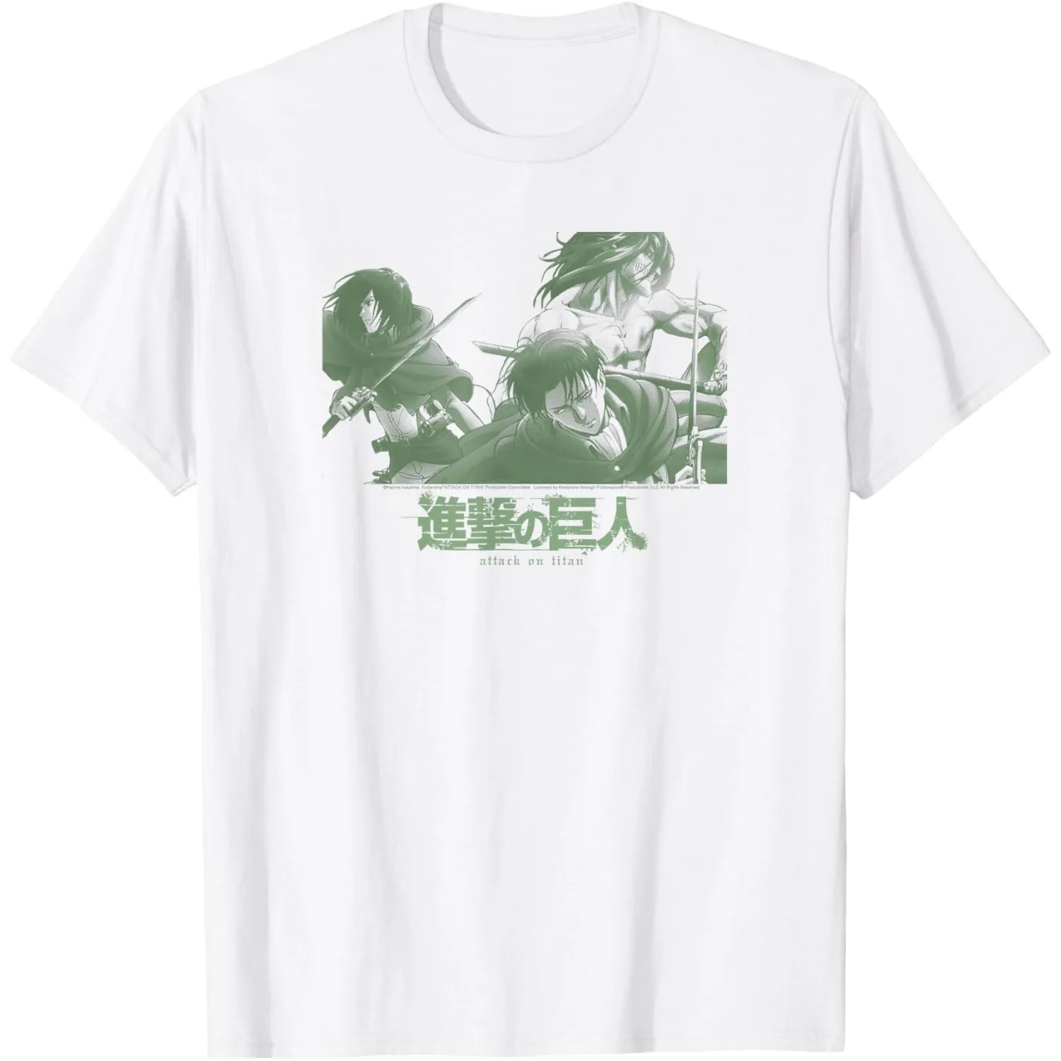 Attack on Titan Anime T-Shirt for Men, Sage Silhouette Graphic, Breathable Cotton Casual Tee
