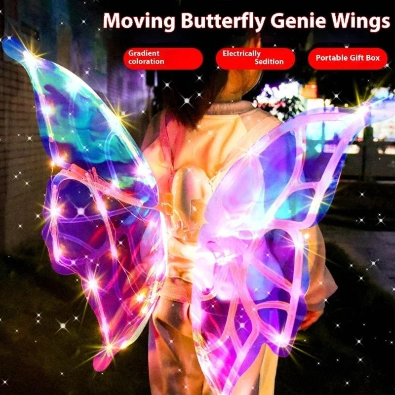 

Музыкальное крыло эльфа, светодиодное светящееся хлопающее крыло эльфа, костюм для ролевых игр для девочек, аксессуары для на