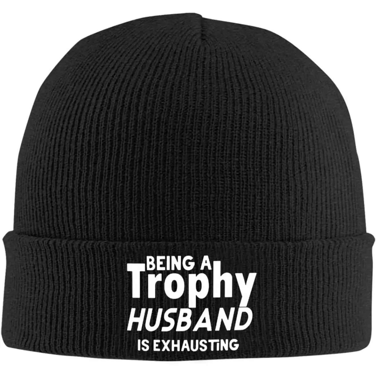 

Being A Trophys Husband is Exhaustings Winter Beanie Hat Warm Skull Knit Hat Ski Caps Chemo Caps Daily Wear Camping Knitted