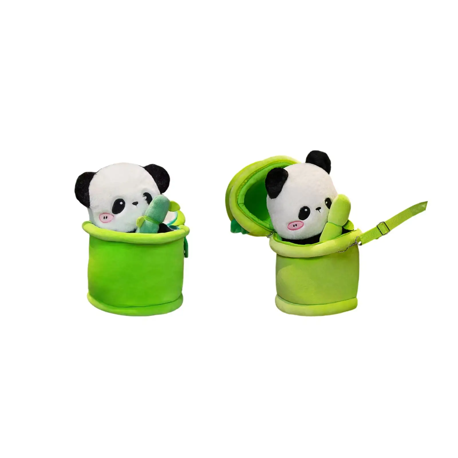 

Cute Bamboo Tube Panda Comfortable Cuddly Stuffed Animal Soft Plush Pillow for
