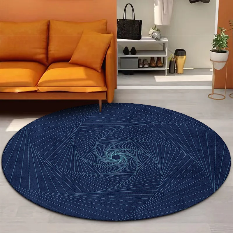 VIKAMA Round Entrance Study Carpet, Living Room Coffee Table, Bedroom Computer Chair Cushion Room Bedside Rug Home Decoration