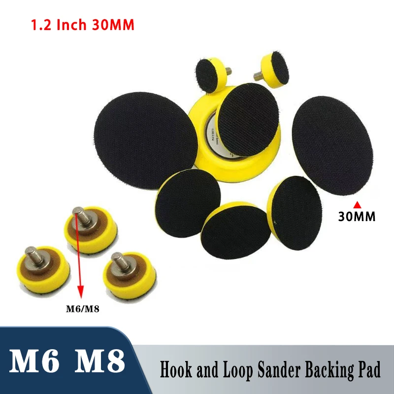 

M6 M8 1.2 Inch All Types Back-up Sanding Pads for Abrasive Sandpaper Sanding Discs for Woodworking Small Area Polishing