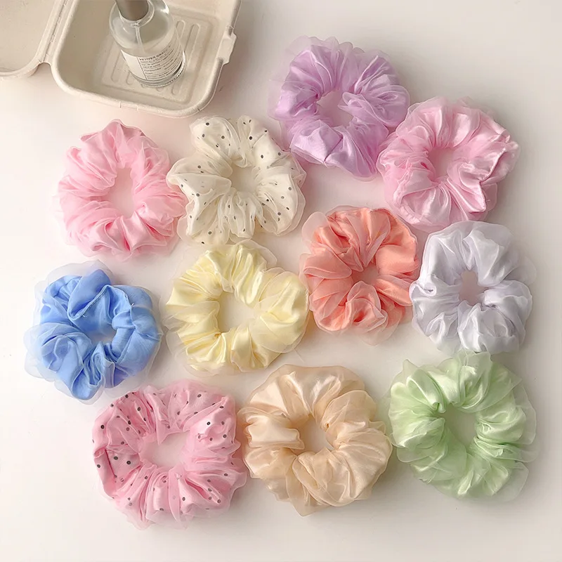 LED Luminous Scrunchies Hairband Women Glowing Elastic Hair Tie Hair Rope Girl Glow in the Dark Party Supplies Hair Accessory