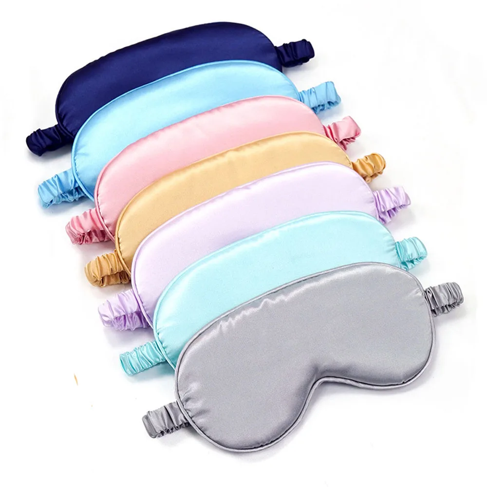 

Imitated Silk Eye Patch Shading Sleep Mask Eyepatch Traveling Relax Eye Cover Eyeshade Health Sleeping Shield Eye Care Tools