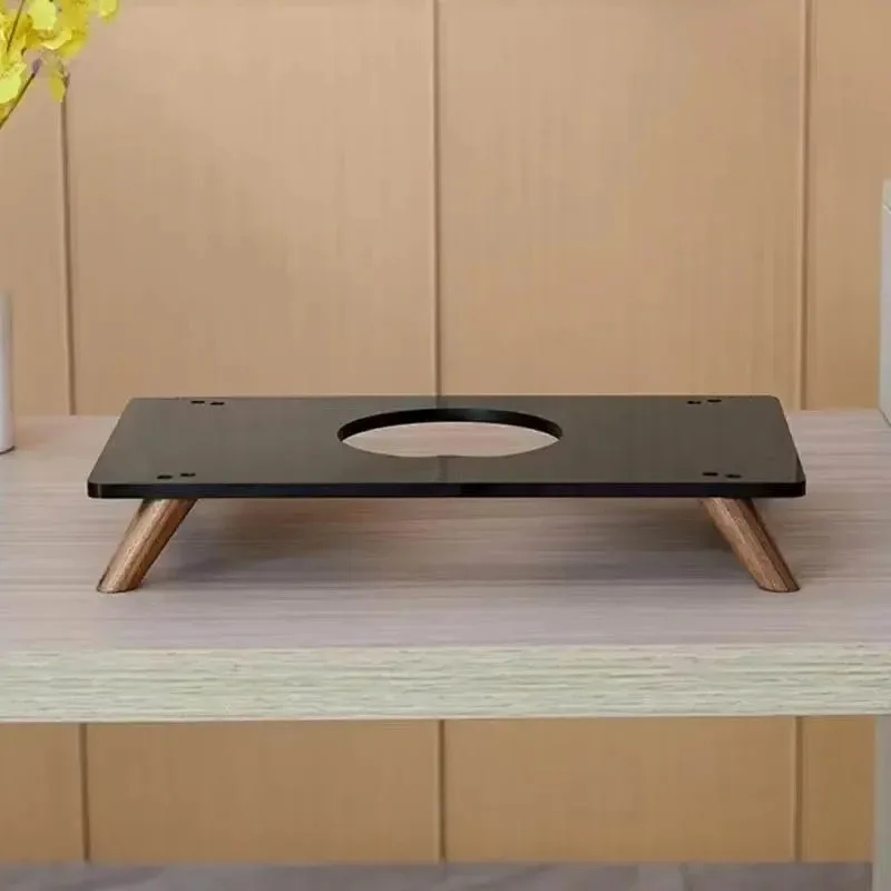 Portable Speakers Stand Acrylic Desktop Stand Organizers With AntiSlip Wood Feet For JBL Authentics 200/300/500 Speakers
