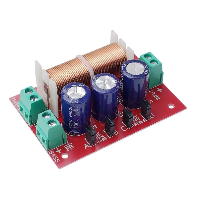 400W 2‑Way Audio Crossover Filter Frequency Divider for Car Home Speaker DIY Audio Modification Upgrade