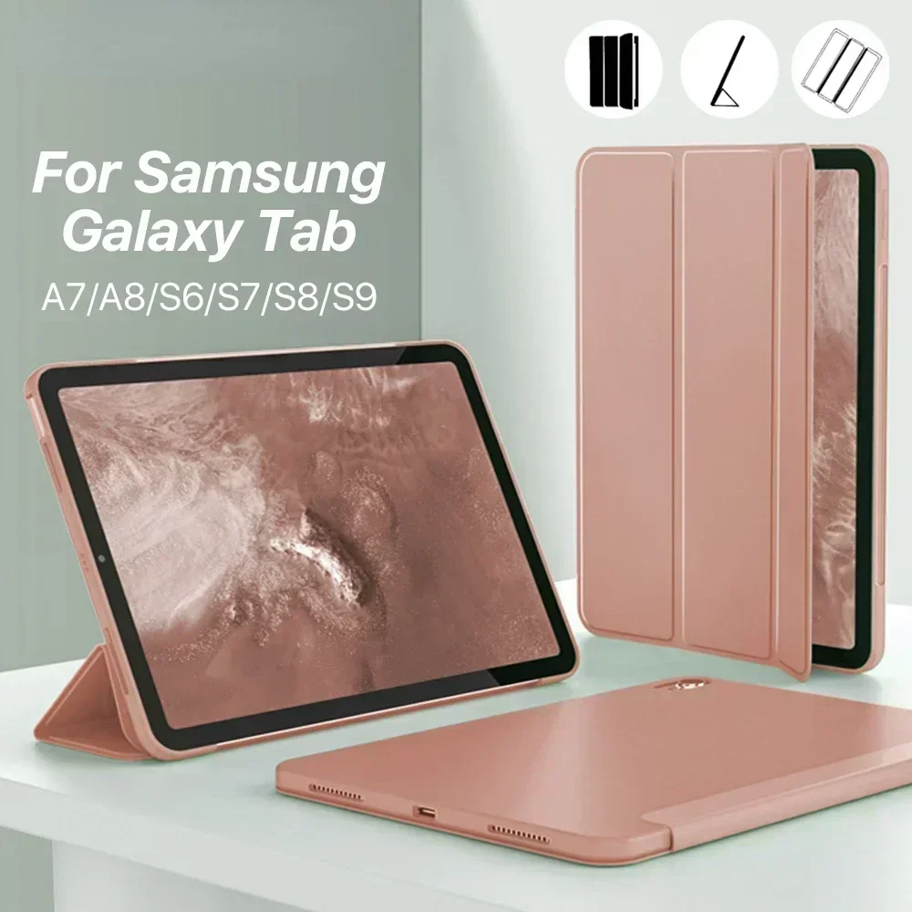 Untuk casing Tablet Samsung Galaxy Tab S7 11in, aksesori untuk Samsung Galaxy Tab S9 S8 S7 S6 A8 A7 S9/8/7 Plus penutup pelindung