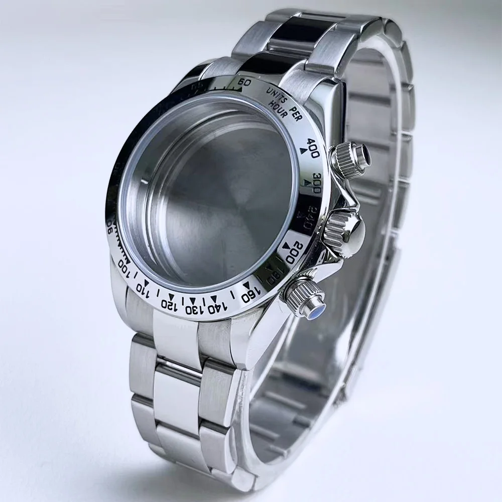 

Серебряный мужской корпус часов vk63 диаметром 39 мм подходит для механизмов vk63 и vk64, во время корпуса и ремешка диаметром 20 мм.