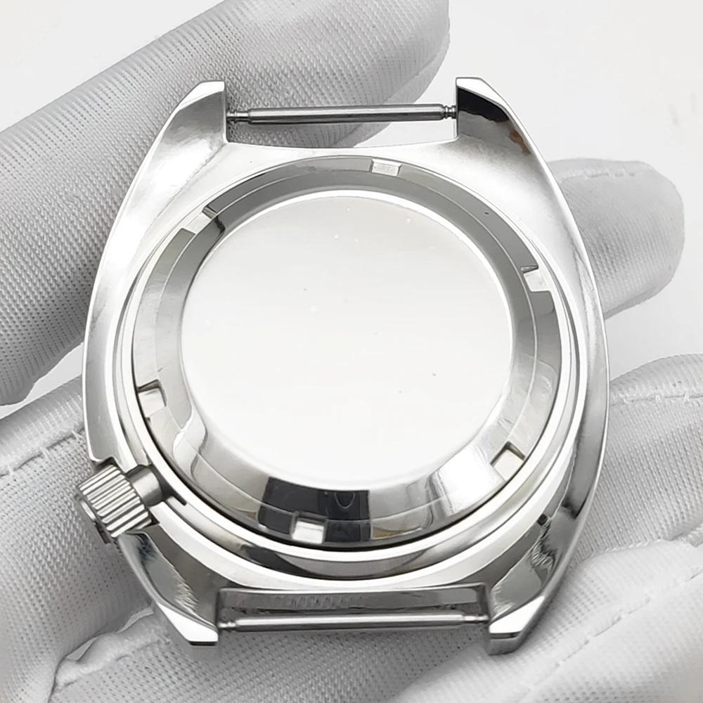 Reloj plateado NH35 NH36 de 36mm, caja de cristal de zafiro, resistente al agua, reloj de pulsera mecánico de acero inoxidable 316L, reloj para hombre