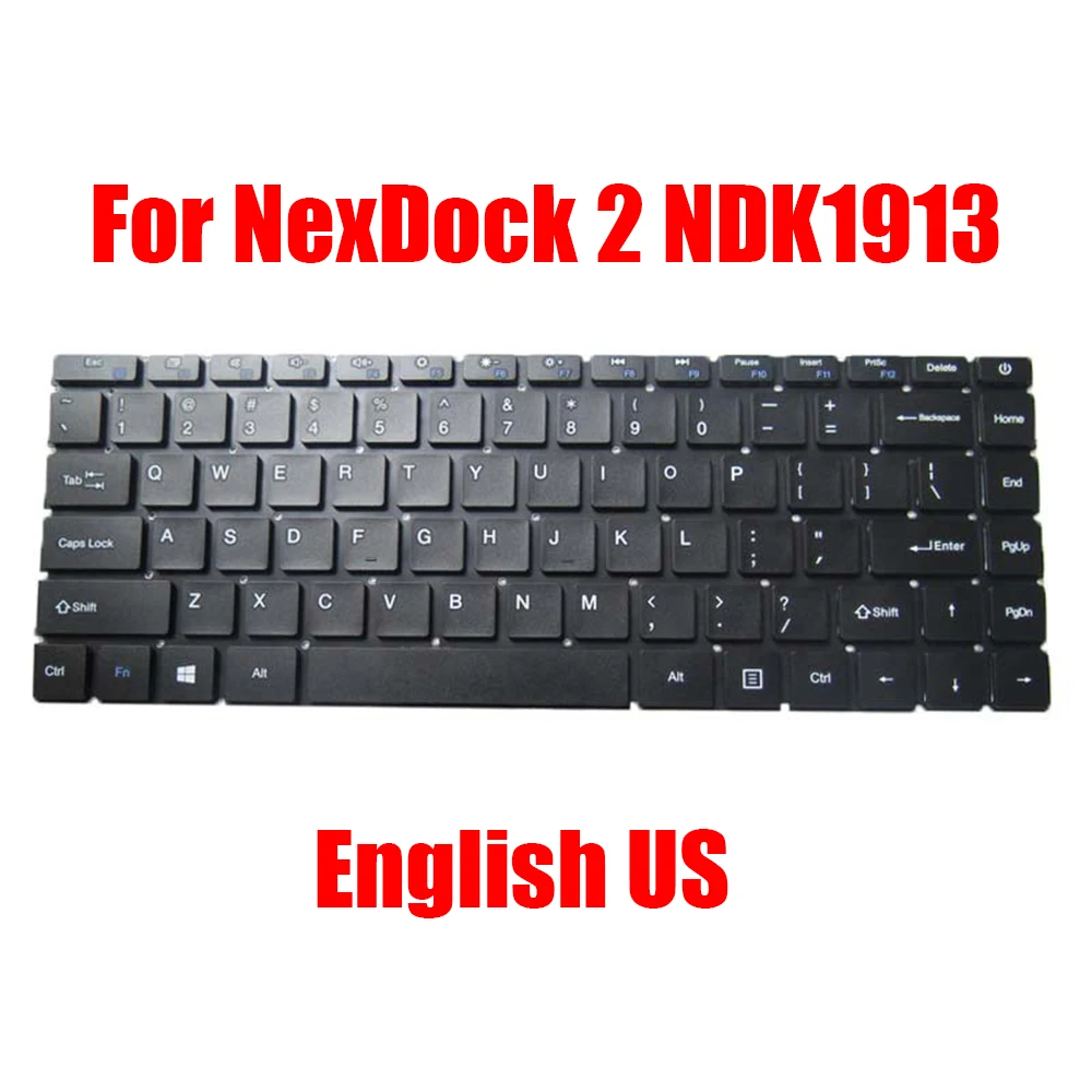 

Laptop Replacement Keyboard For NexDock 2 NDK1913 English US Black Without Backlit New