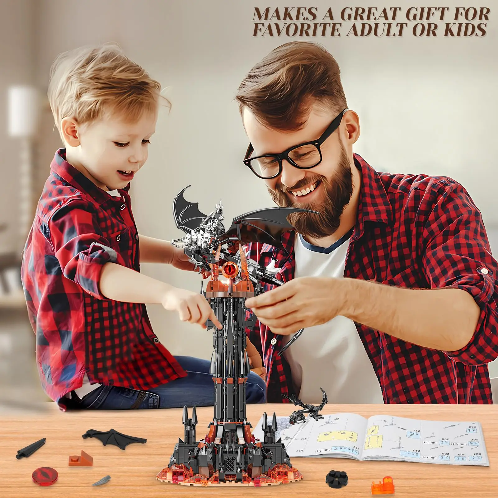 997 قطعة خواتم سحرية برج داكن وسقوط الوحش بناء مجموعة MOC الكبار تحصيل لورد القلعة العمارة الجذعية هدية لعبة للأطفال الأولاد