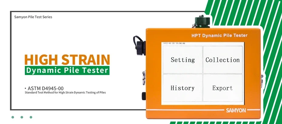 High Strain Dynamic Load Testing Deep Foundation Concrete    Pile Tester   Driving Analyzer