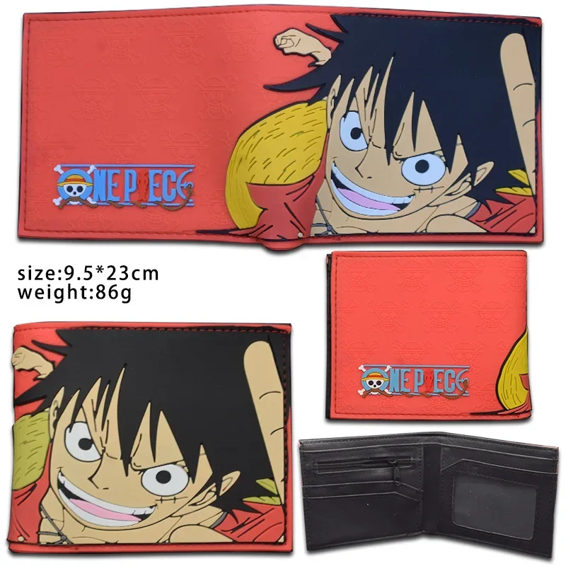 One Piece Luffy Wallet Cartoon  Roronoa Zoro Figures Cosplay Men Women PU Coin Purse Card Holder Wallet for Children Boys Gift