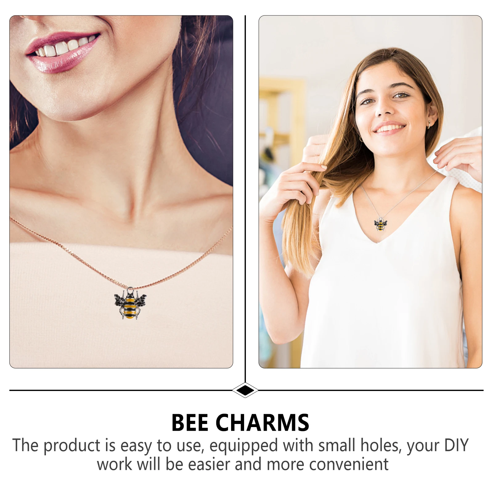 

10Pcs Creative Bee Pendant Alloy Charms for DIY Bracelet Necklace Earring Jewelry Making Bee Charms Alloy Pendants