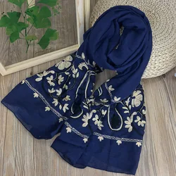 Ricamato anacardi Paisley donne Foulard elegante sciarpa invernale musulmano Hijab Bandana scialle lungo bello