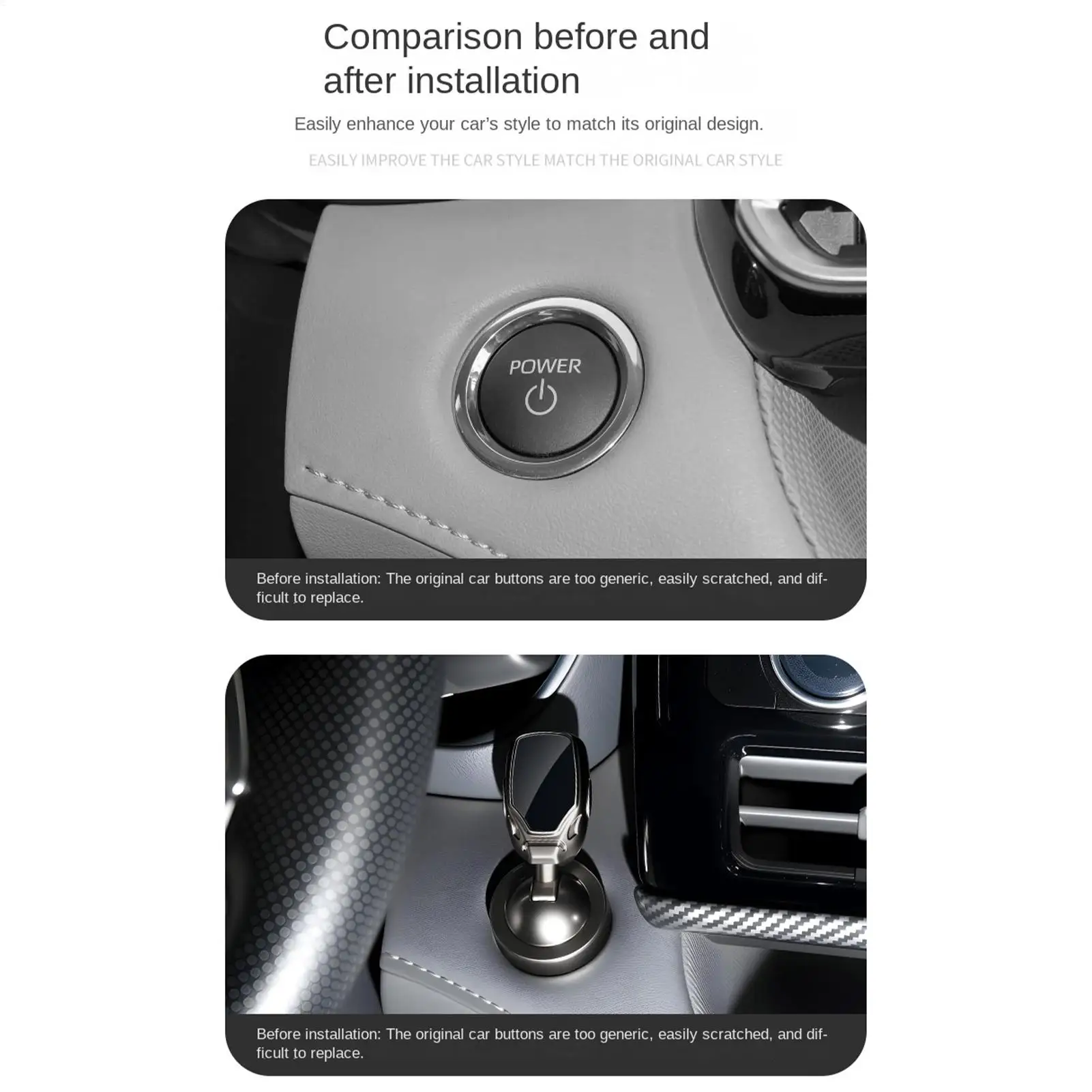  Auto-Startknopf mit Push-to-Start-Wippschalter, Autozubehör, Innendekoration, Push-Wippschalter, One-Touch-Start-Zubehör – Detail 11