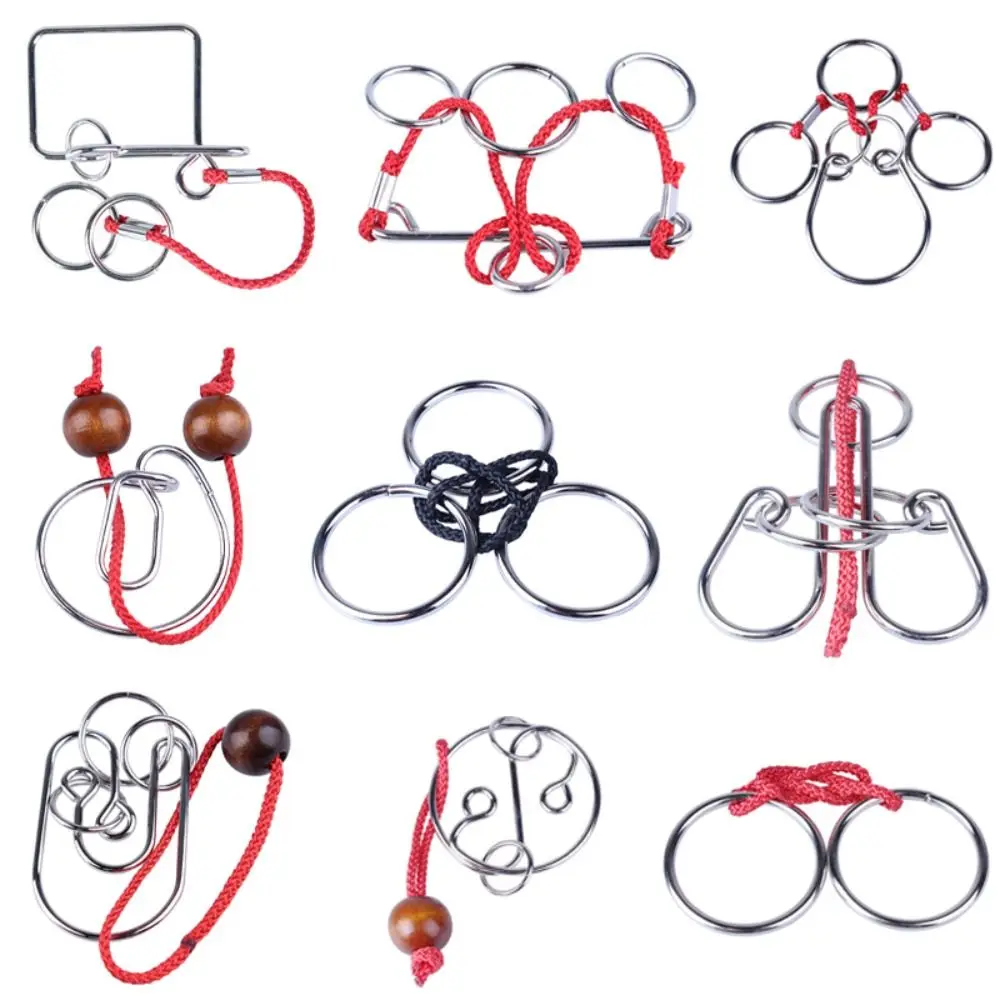 Interlock Toys Children And Adults 3d Puzzle Wire Interactive Games 3D Metal Puzzle Developmental Toys Brain Teaser Puzzles