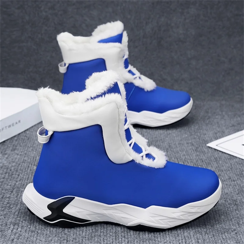 

Winter 2025 New High-Top Thick-Soled Leather and Fur Integrated Men's Shoes, Warm Cotton Shoes, Fashionable Snow Boots