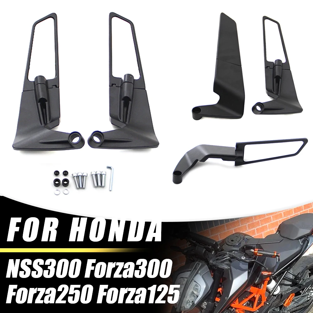 

For Honda NSS300 Forza 300 Forza 250 Forza125 Motorcycle Mirrors Stealth Winglets Mirror Kits To Rotate Adjustable Side Mirrors