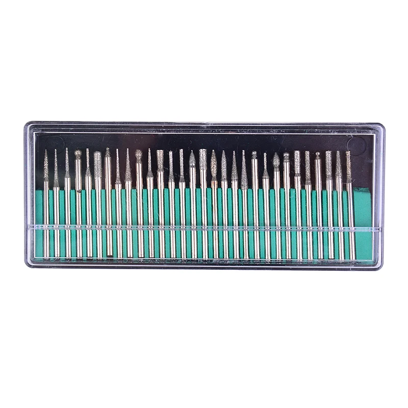 

30Pcs 3mm burr bits head grinding needle carving polishing drill tool