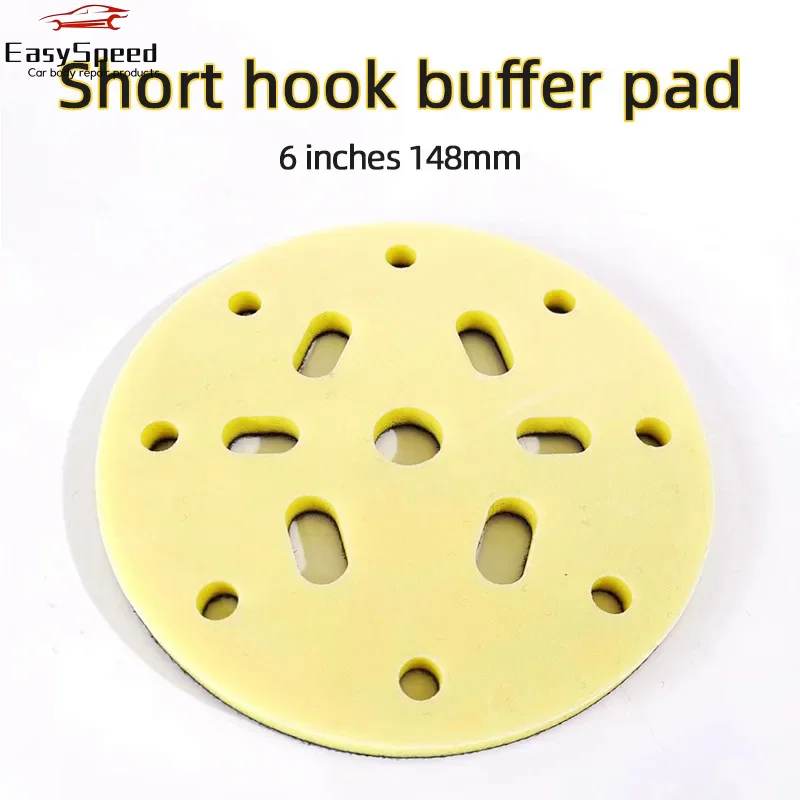 4 Pack Interface Pad 6 Inch 15 Holes Hook and Loop Soft Sponge Cushion Buffer Pads for Sanding Disc 148mm Orbital Sander Pads