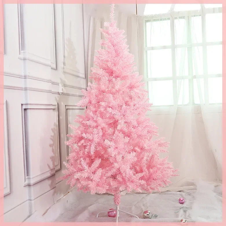 New Christmas Pink Christmas Tree Decorations Creative Home Shopping Mall Store Scene Layout Encryption High Sense