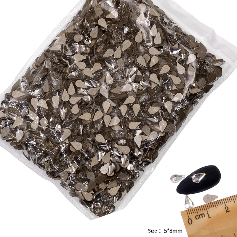 VDD P541-P580 Großhandel 1440 Stück Glas-Kristall-Strass mit flacher Rückseite, Glitzerstein in verschiedenen Formen für DIY-Bastelarbeiten, Nagelkunst und Dekoration – Detail 11