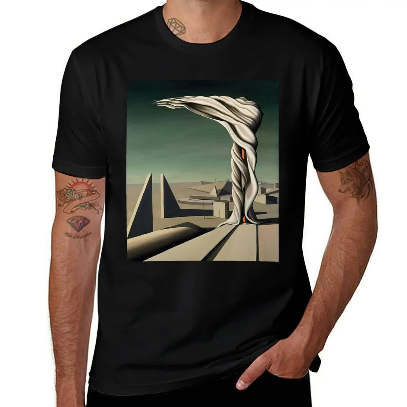 i-saw-three-cities-1944 - Kay Sage T-Shirt Big and Tall Basic Tee Shirt T-Shirt