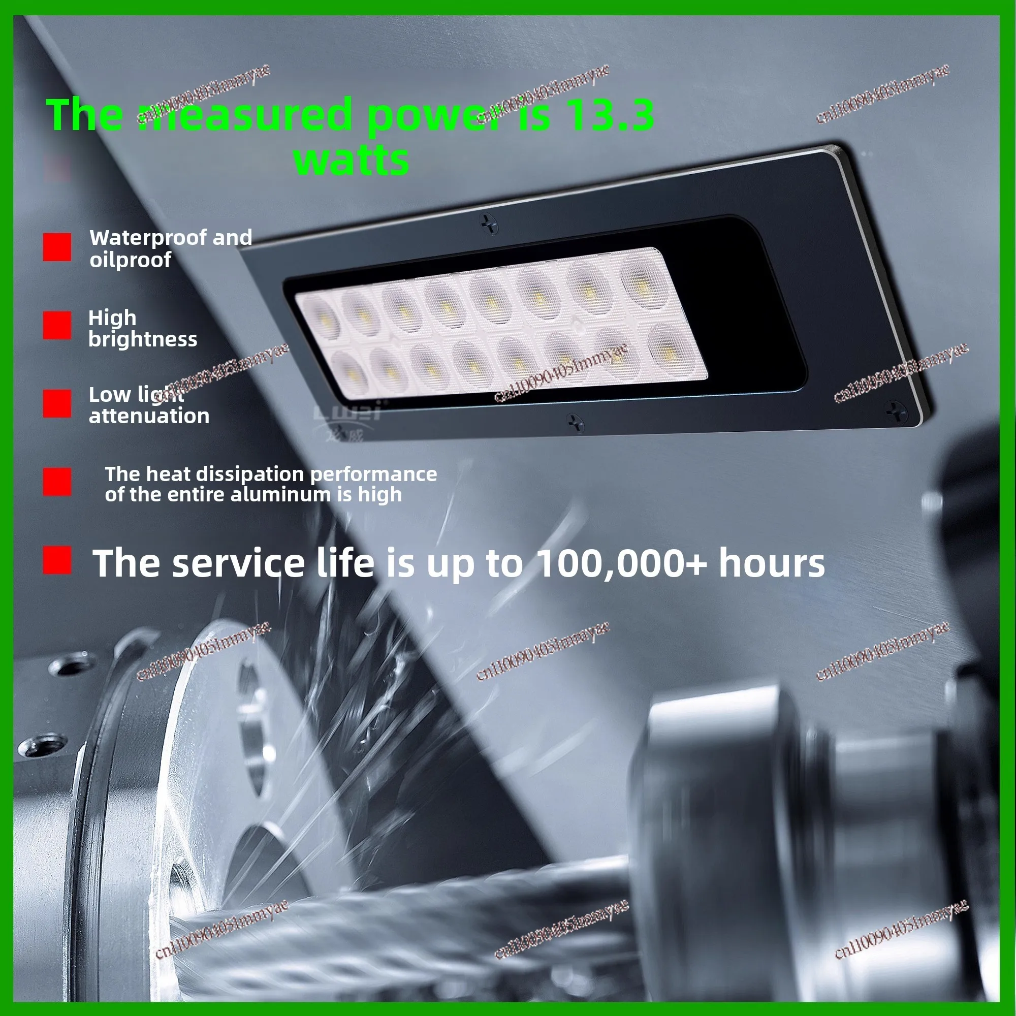 Embedded Machinery and Equipment Industrial Machine Tools LED Work Lights Waterproof and Dustproof CNC Machining Center Lighting