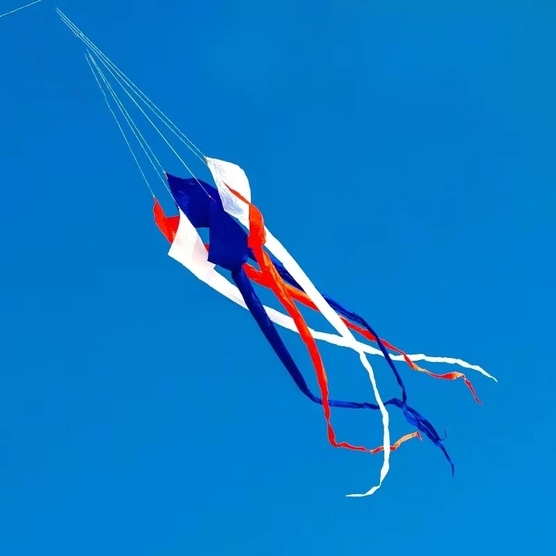 จัดส่งฟรี 400 ซม.Kite windsocks ของเล่นเป่าลม Professional ลม Kites หางพวงมาลัย Kite Electro Shocker paragliding สนุก