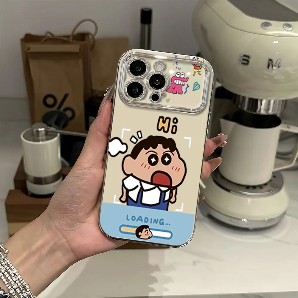 Bilibili C-Crayon Shin-chan Electric Ferry Large Window Phone Case For Samsung A22 A23 A32 A51 A24 A20 4G 5G Shell