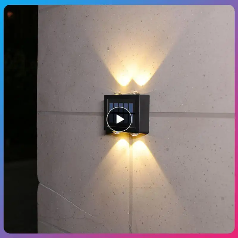 

Solar Wall Light Warm Light Solar Charging Waterproof Intelligent Light Control Automatically Turned Home-appliance 300mah