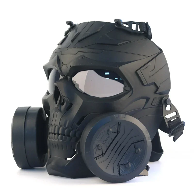 Outdoor Tactical Mask Skull Alien Double Anti-Gas Can Full Face Mask Field Equipment Cyberpunk Ornaments horror mask