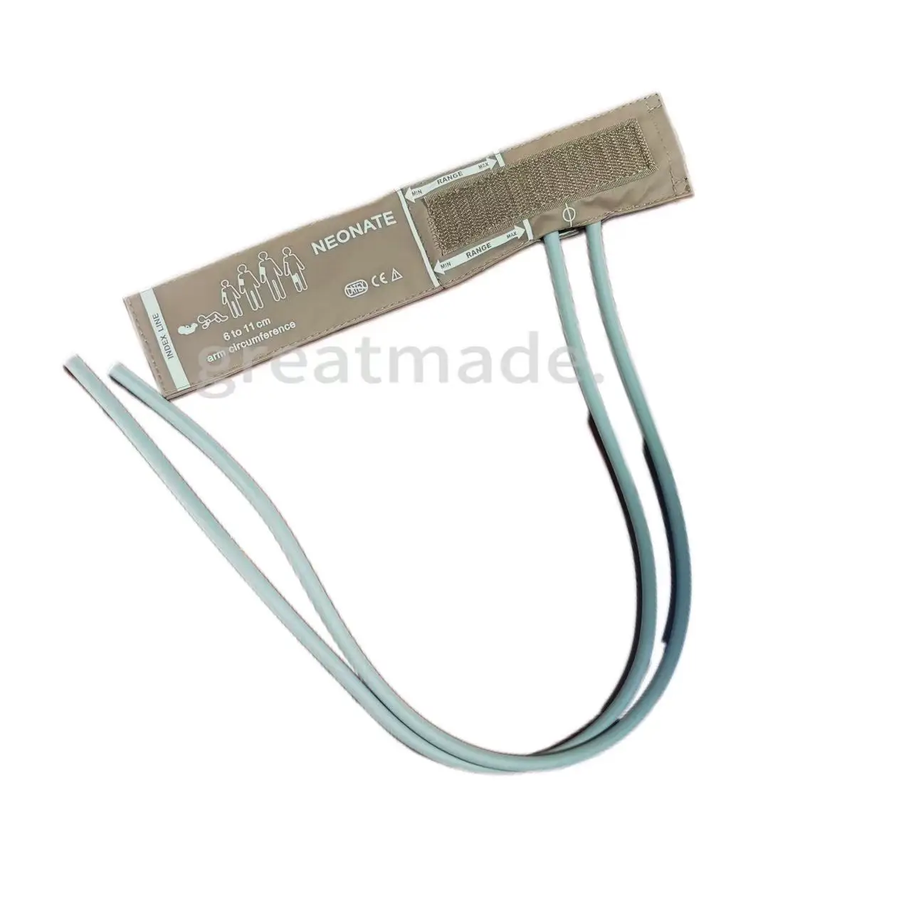 Coffee Color Soft Single‑Tube NIBP Cuff Interconnect Hose Blood Pressure Monitor Air Tube Replacement Spare Accessory
