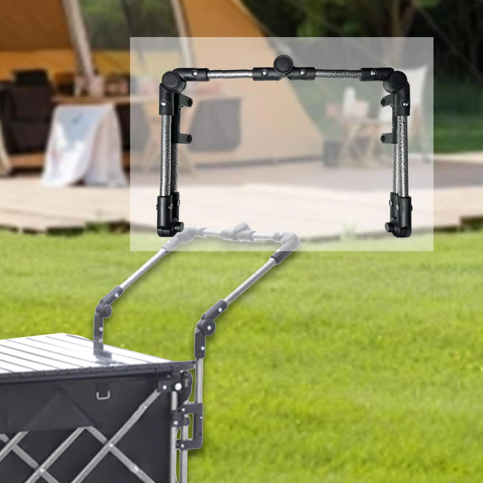 

Foldable Wagon Push Handle Removable Supplies Replacement Lightweight Beach Cart Attachment for Garden Lawn Yard Picnic Camping