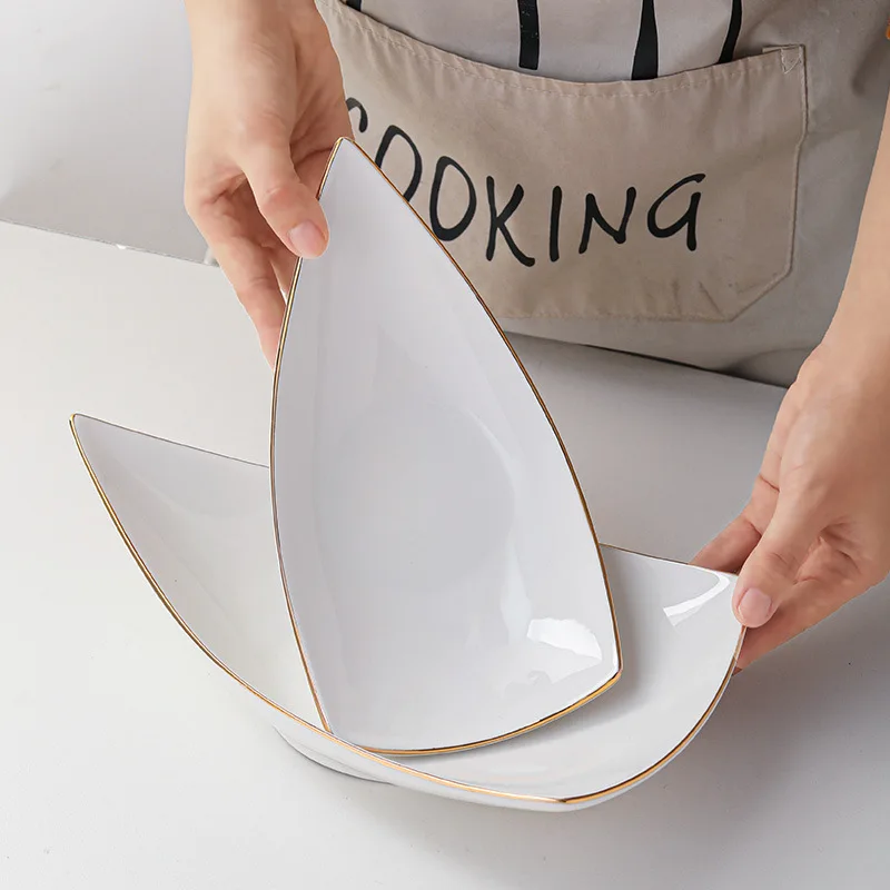 LMM restaurant high-end tableware characteristic heterosexual irregular soup bowl salad bowl