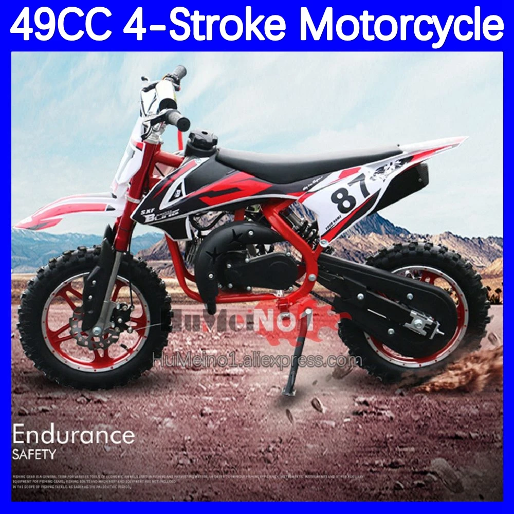 On Sale 49CC 4Stroke ATV OFF-road Gasoline Motorcycle Racing MOTO Dirt Bike Motorbike Discount Promotion New Year Birthday Gifts