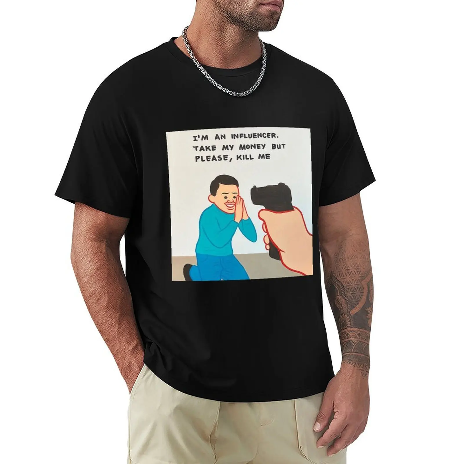 

Sad but Funny Designs T-Shirt Basic Casual Wear Short Sleeve Top