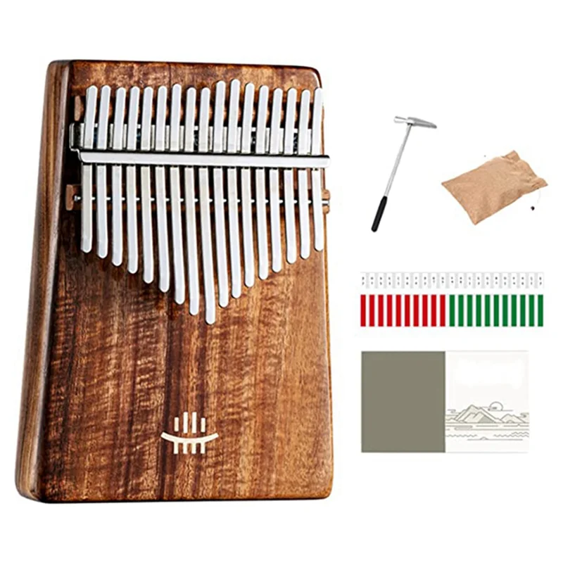 Pieza de piano de pulgar Kalimba J1UL1N para adultos y niños, entonación de grado de rendimiento con partituras Kalimba (17 teclas)