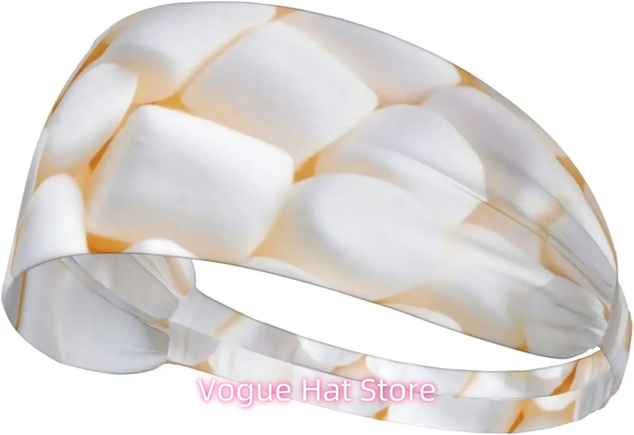 

Marshmallow Workout Headbands for Women, Sweatbands for Men, Elastic Exercise Headband for Fitness Running Yoga