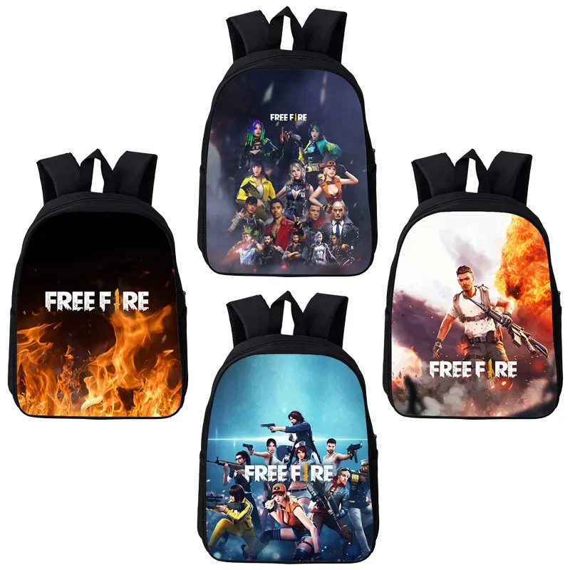 Hot Game Bags Boys 3D Print Anime Free Fire Garena Backpack Children Cartoon Schoolbags Teenagers Primary School Bag 12/16 Inch