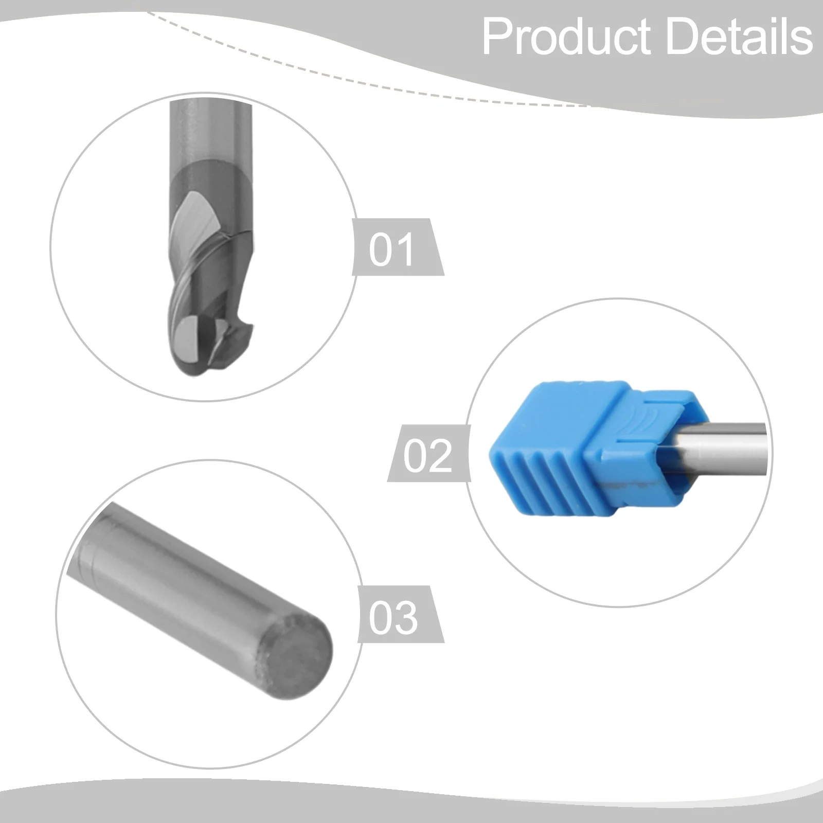 

HRC50 Carbide Ball End Mill, 2 flutes, good toughness, extra long shank, suitable for superalloys and CNC milling