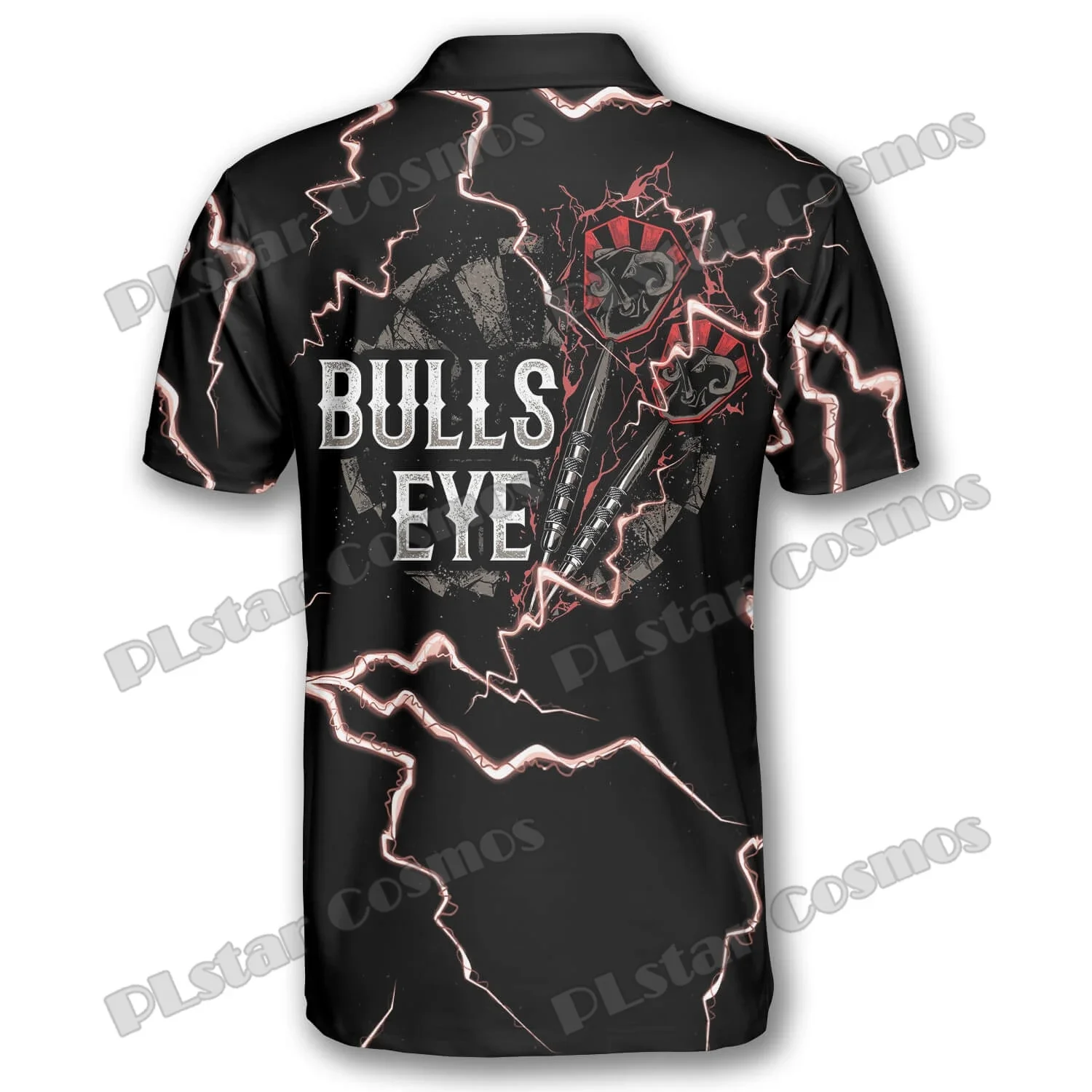 Darts Bullseye Thunder Skull Custom Darts 3D Printed Fashion Men's Polo Shirts Summer Casual Unisex Premium Polo Shirt PLP39