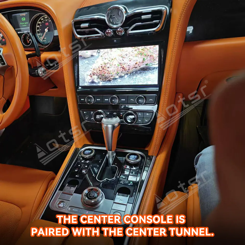 Center Console Trim Panel For Bentley Flying Spur 2005‑2019,Interior Central Shift Bezel Decorative Cover,Direct Replacement Mod