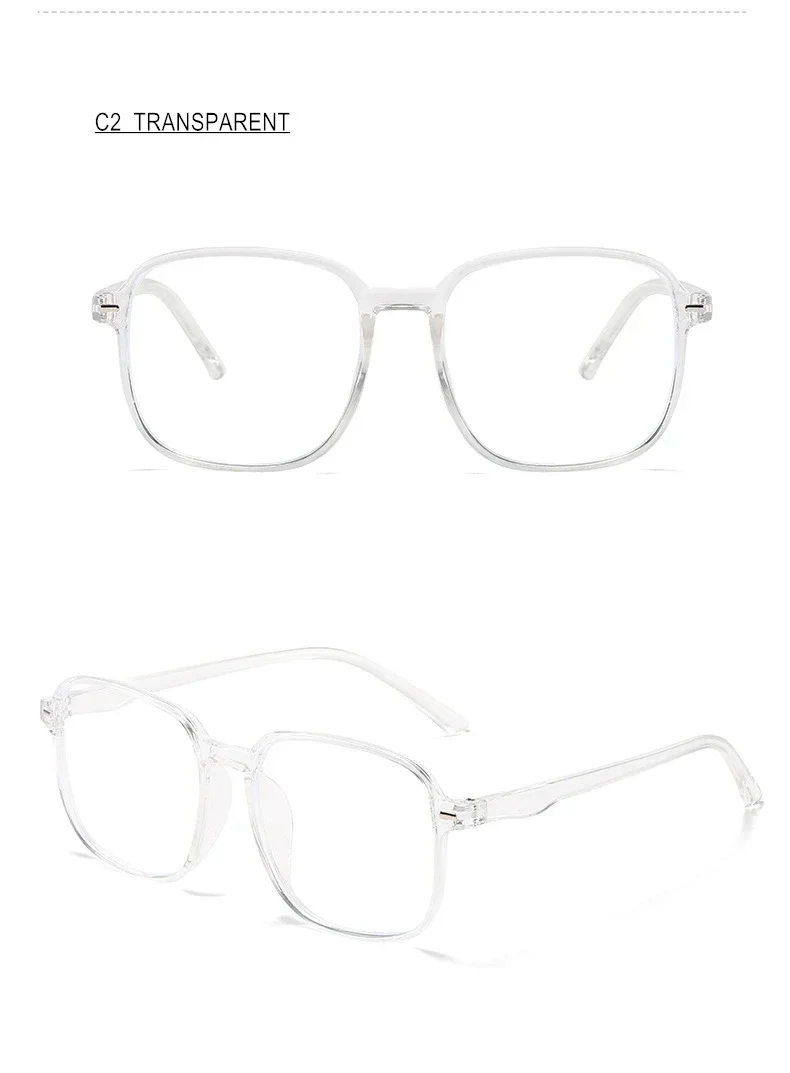 Photochrome Anti Blue Ray Myopie Gläser Frauen Männer Übergroßen Quadratischen Rahmen Kurzsichtig Brille Rezept-0,5 zu-10 F515 – Detail 17