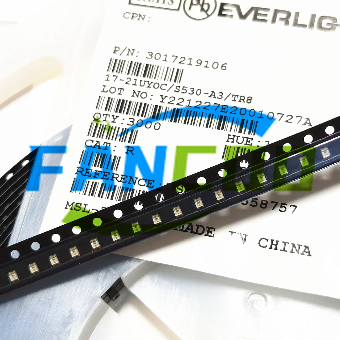 100PCS 17-21UYOC/S530 -A3/TR8  17-21UYOC S530 SMD 0805 orange Light LED DIODES
