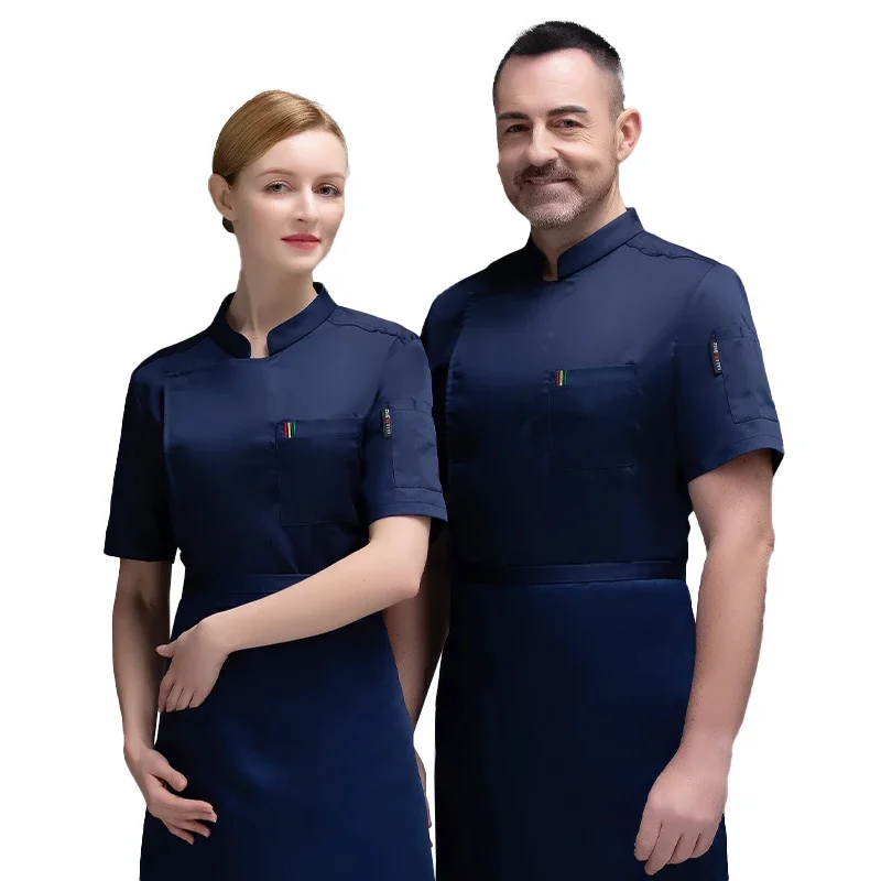

Unisex Chef Shirt Bakery Overalls Cook Overalls Restaurant Working Clothes Chef Uniform Man Cooking Clothes Tops Chef Costume