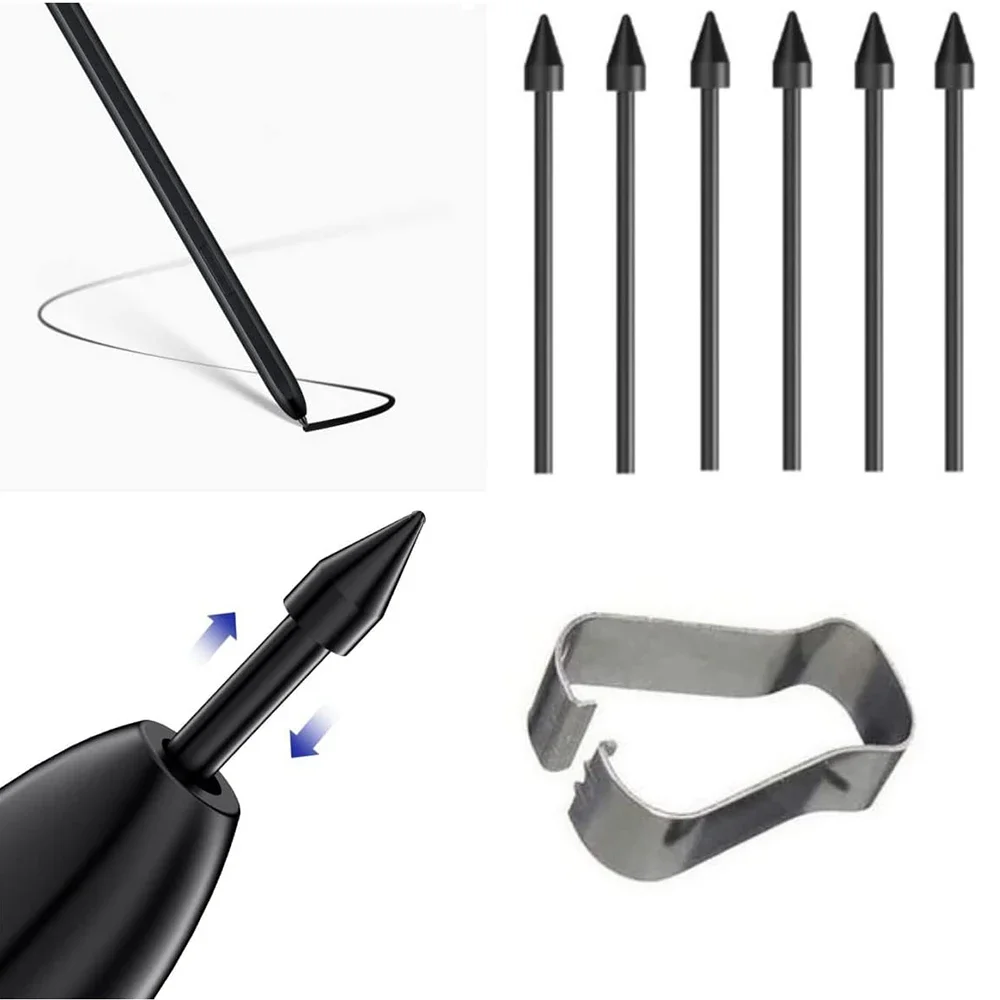 Replacable Pencil Nib for Samsung Tablet S6 Lite S7 S9 Note10/20 S22U S24U Titanium Alloy Touch Stylus S Pen Tip Wear Resistant
