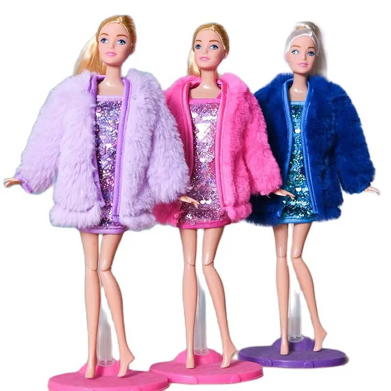 Winter coat For Barbie Clothes 1/6 Doll accessories uniform Outfit fashion Clothing costume girl gift